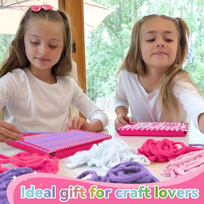 PREBOX Pro 10 Inch Potholder Loom Kit for Kids & Beginners, Large Weaving Loom Crafts for Girls Age 6-12 Year Old & Adults, Gift Ideas for Birthday & Christmas, 112 Delicate Loops to Make 2 Pot Holders - Image 2